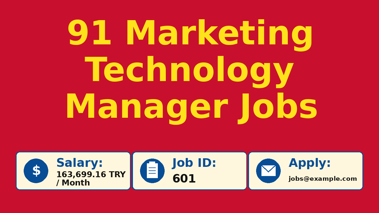 91 Marketing Technology Manager Jobs — Job Card