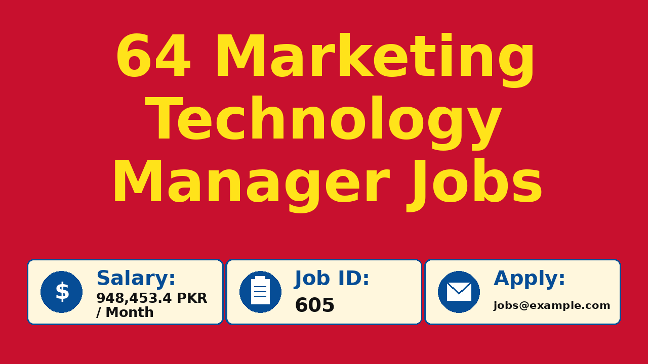64 Marketing Technology Manager Jobs — Job Card